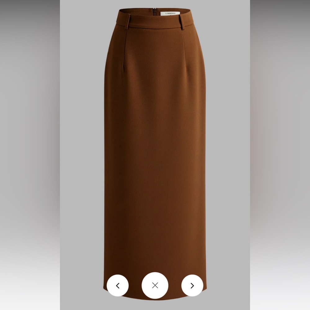 NWT Commense Brown Maxi Skirt